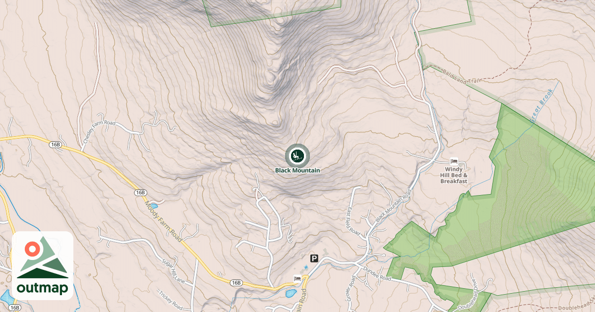Map of Black Mountain
