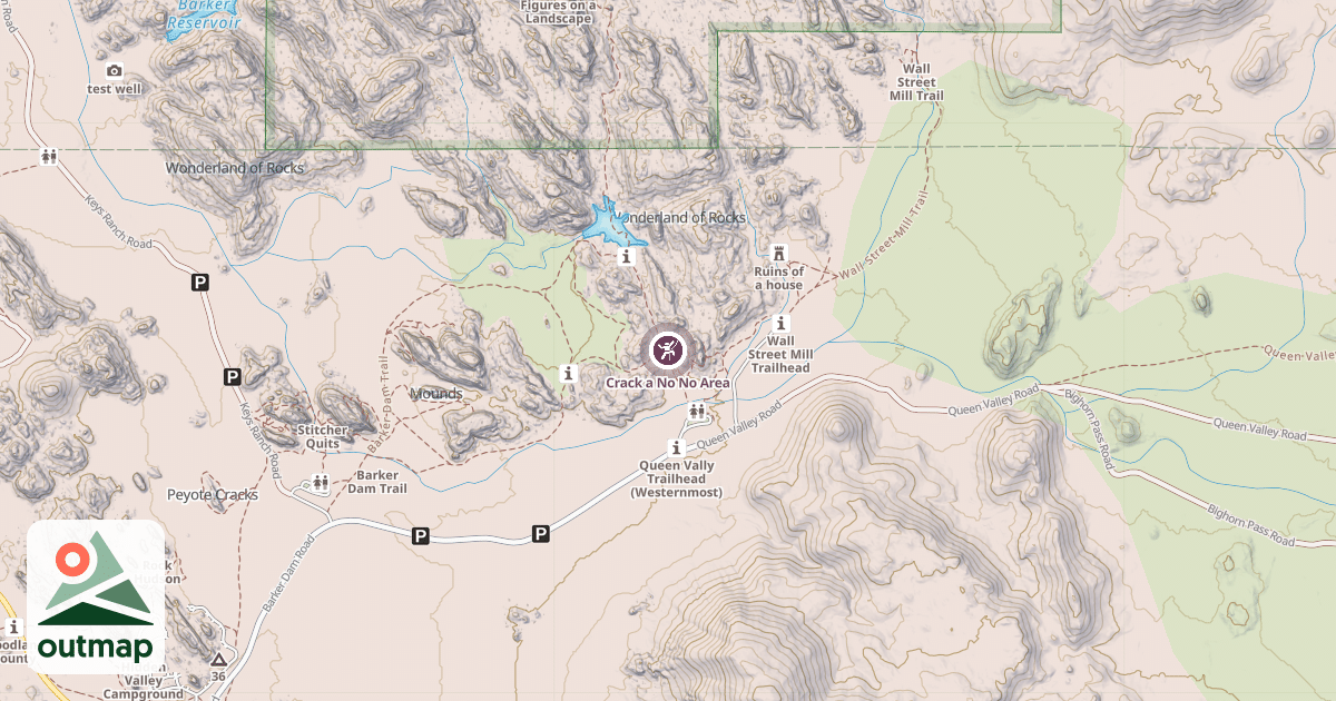 Map of Crack a No No Area