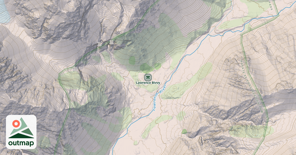 Map of Lawrence Bivvy