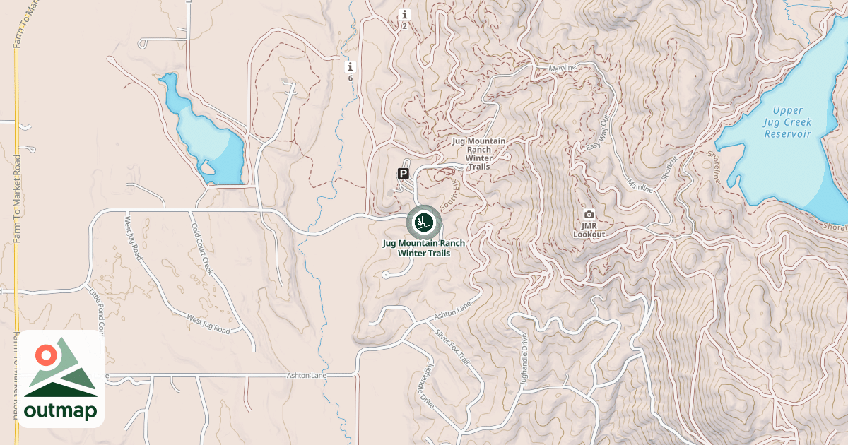 Map of Jug Mountain Ranch Winter Trails