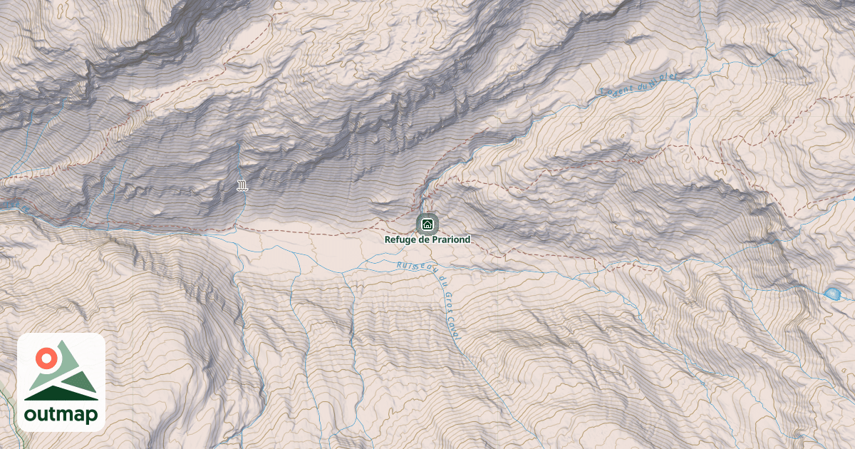 Map of Refuge de Prariond