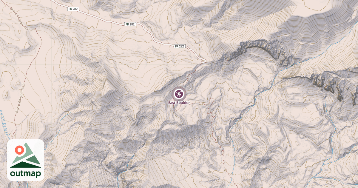 Map of East Boulder