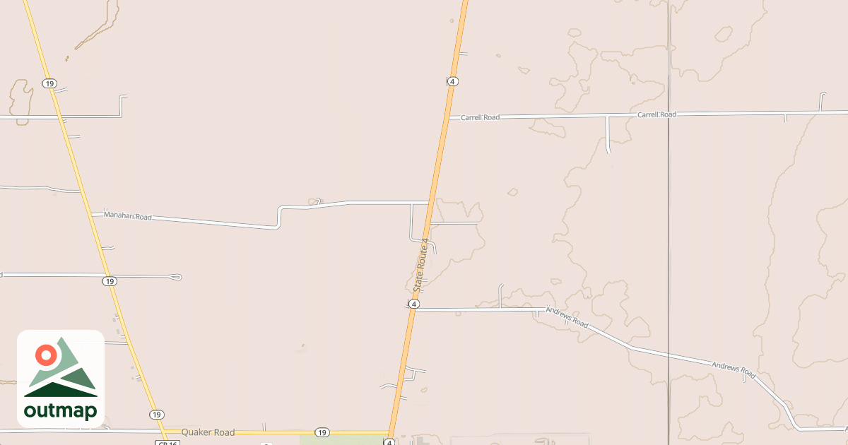 Map of Amish Sheds Network in Crawford