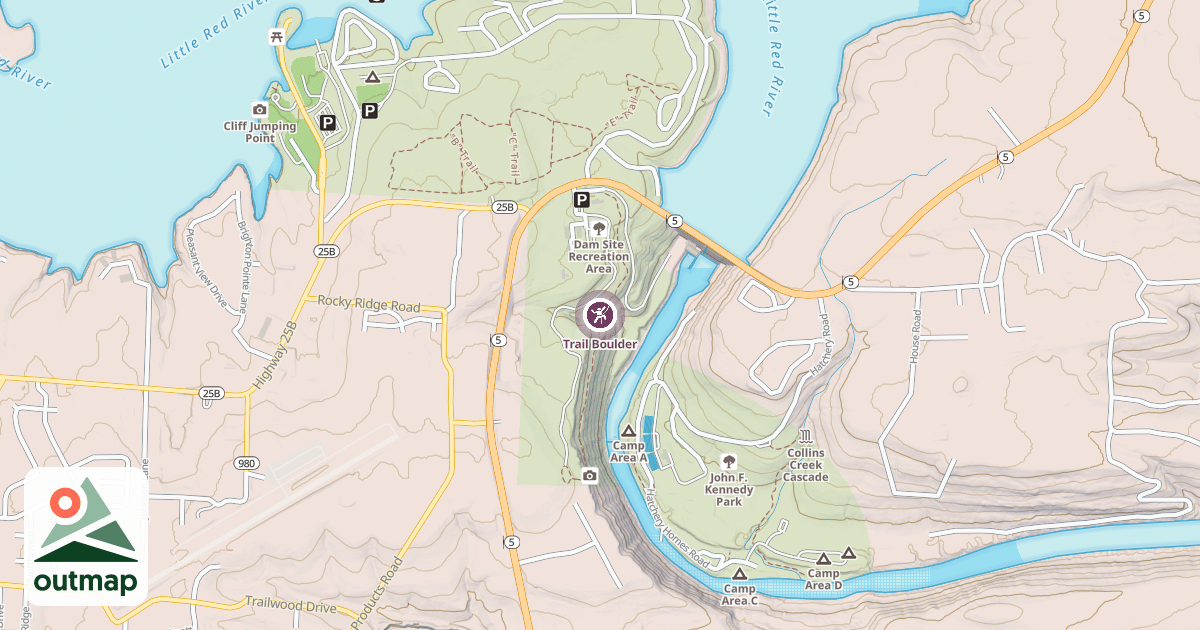 Map of Trail Boulder