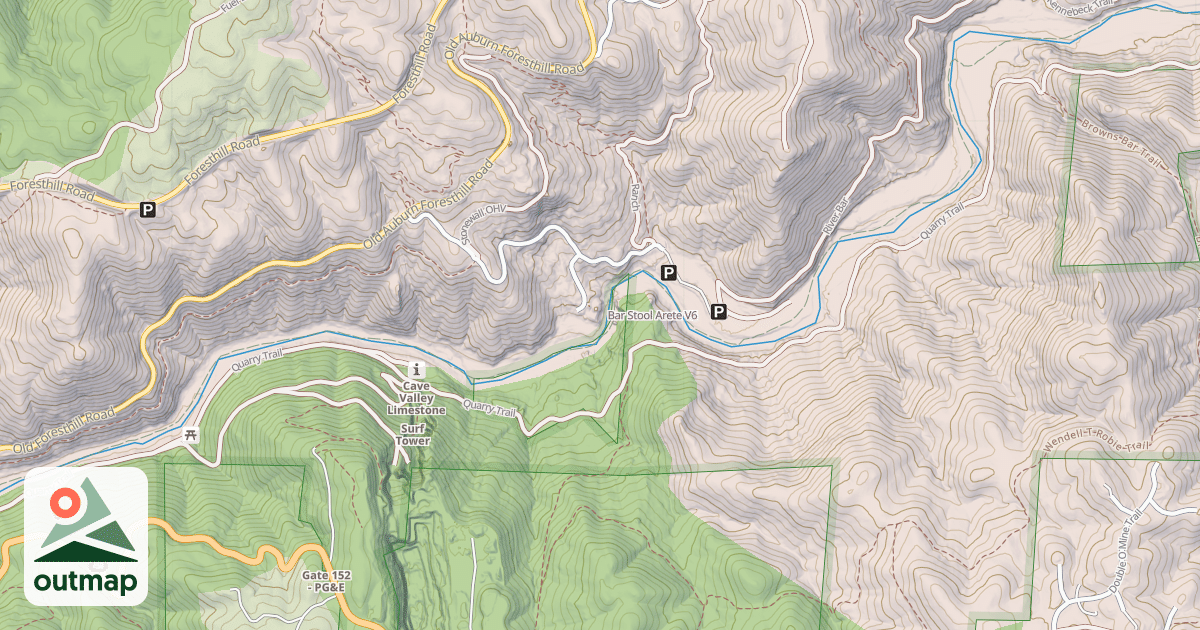 Map of Bar Stool Arete