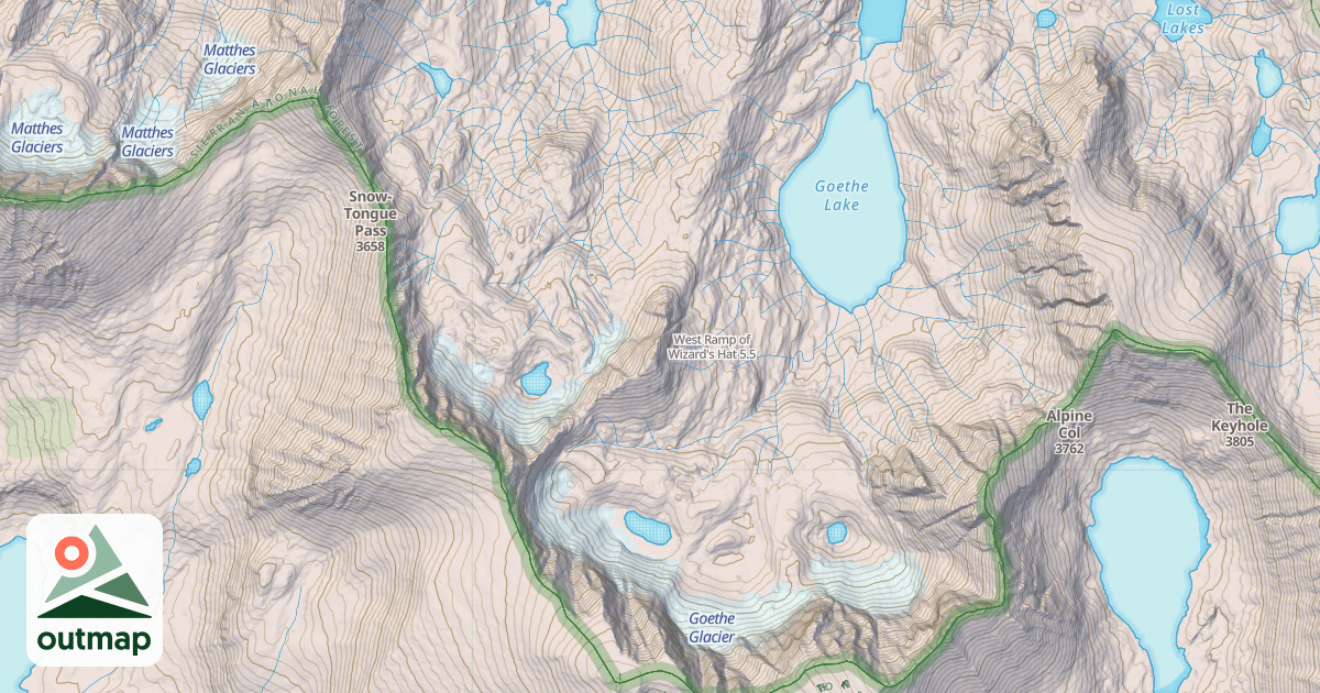 Map of West Ramp of Wizard's Hat