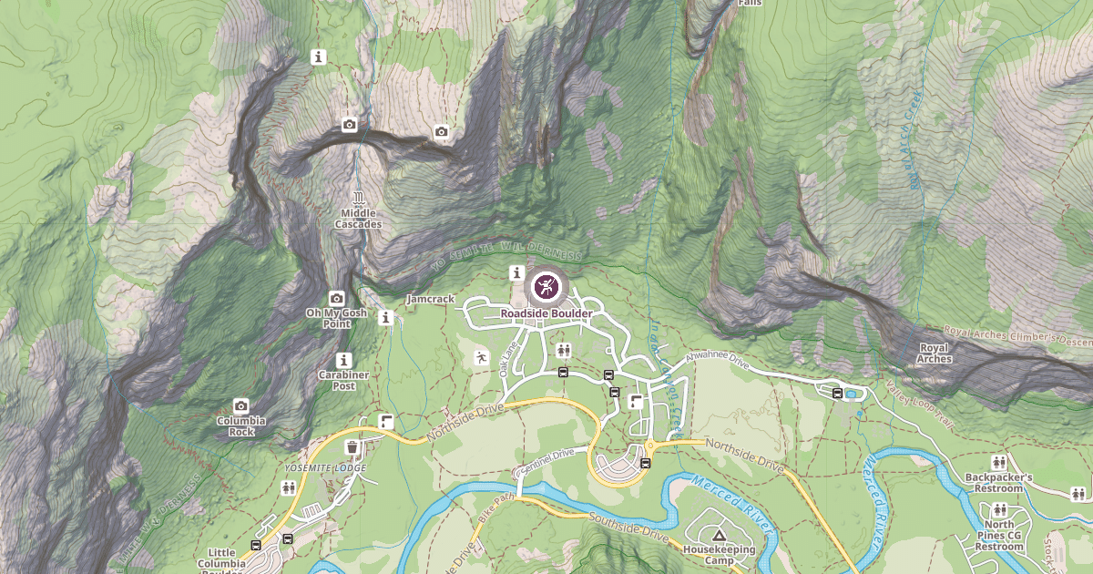 Map preview of Roadside Boulder