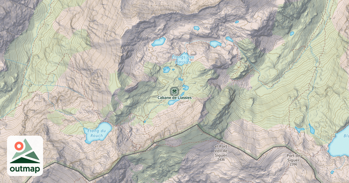 Map of Cabane de Llassies
