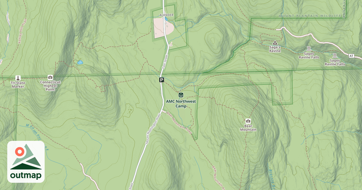 Map of AMC Northwest Camp