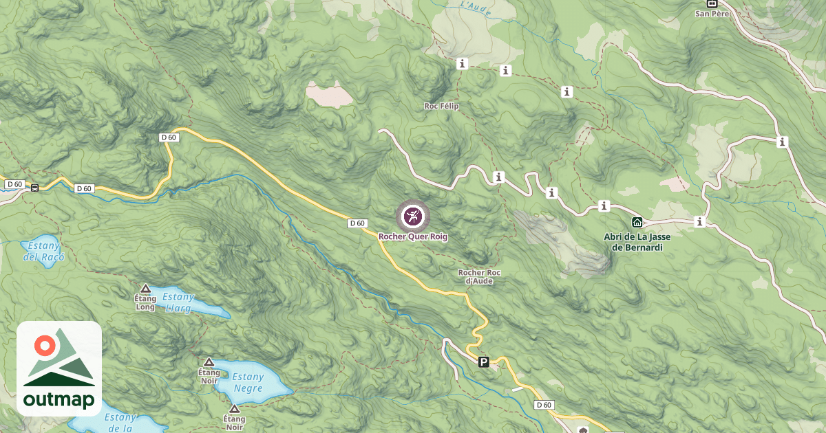 Map of Rocher Quer Roig