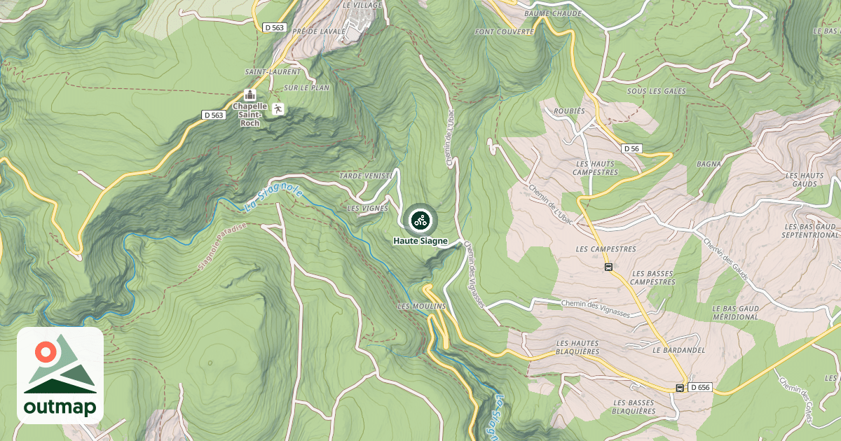 Map of Haute Siagne