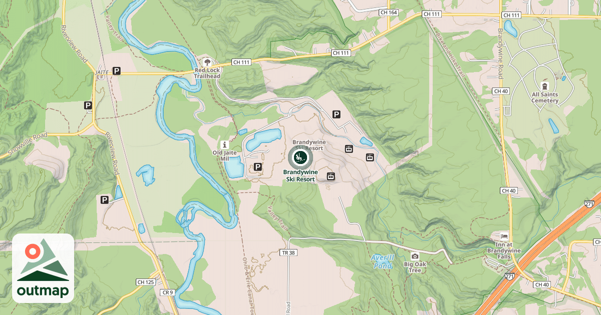 Map of Brandywine Ski Resort