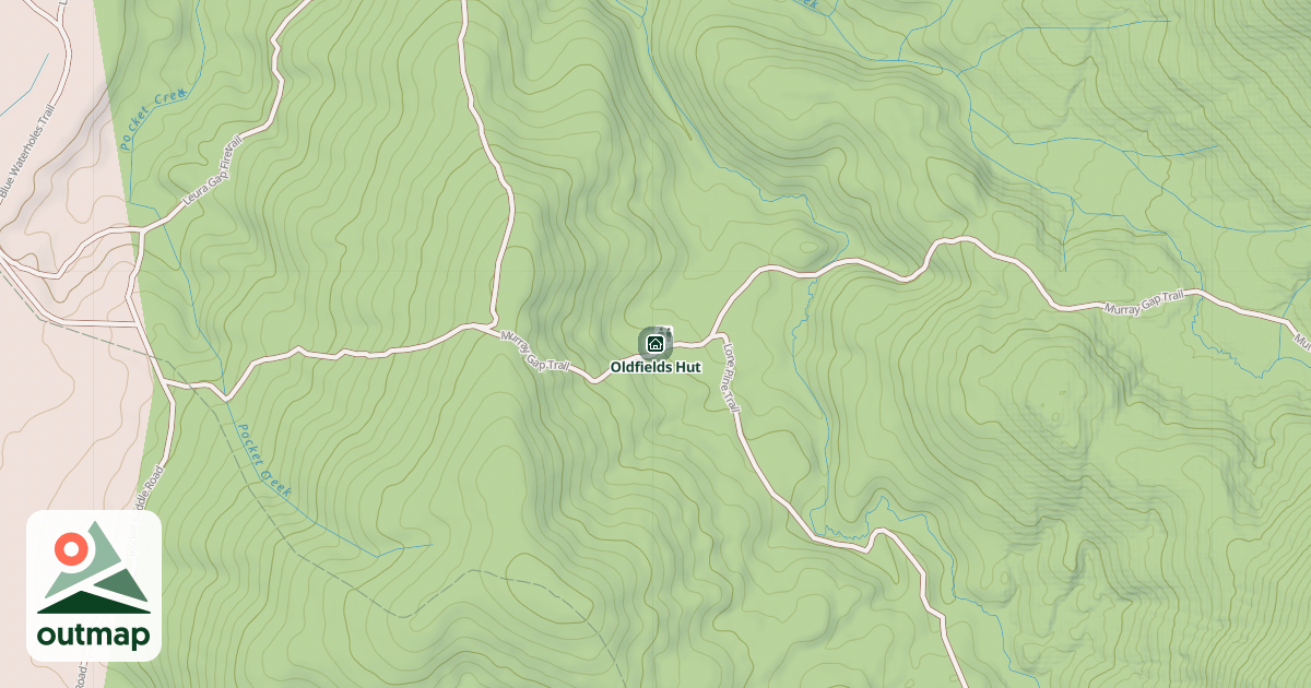 Map of Oldfields Hut