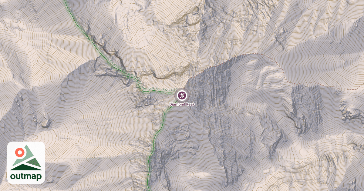 Map of Diamond Peak