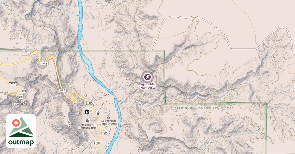 Map of Big Boulder Number 2