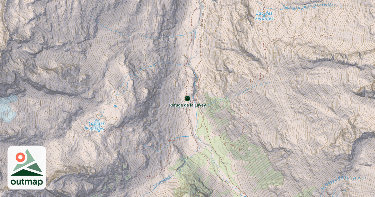Map of Refuge de la Lavey
