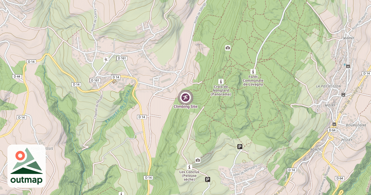 Map of Climbing Site