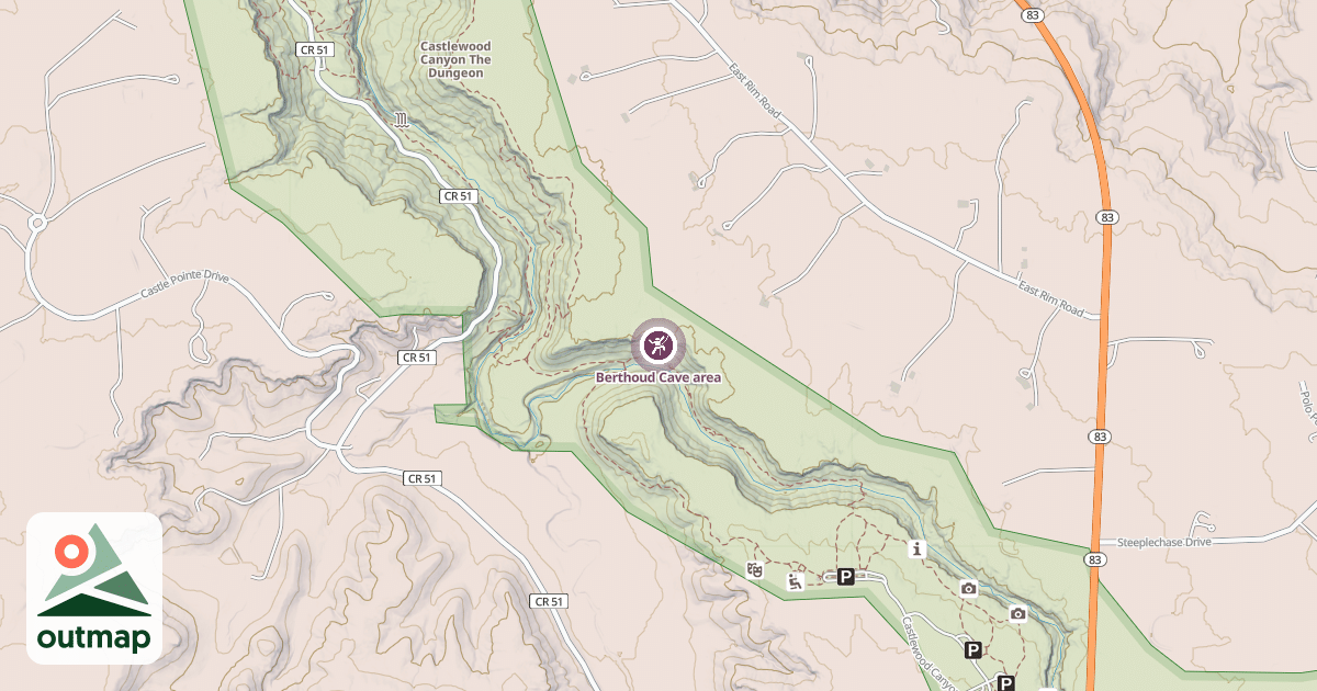 Map of Berthoud Cave area
