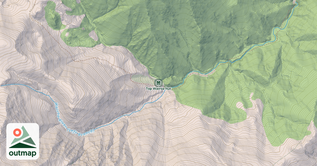 Map of Top Wairoa hut