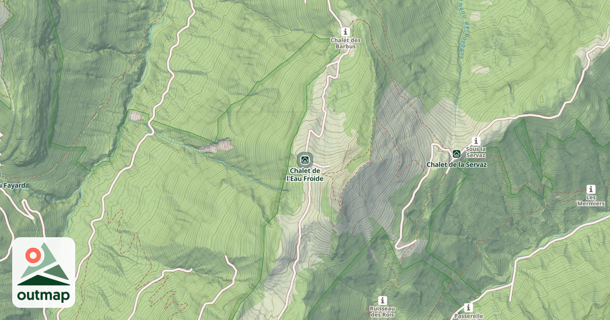 Map of Chalet de l'Eau Froide