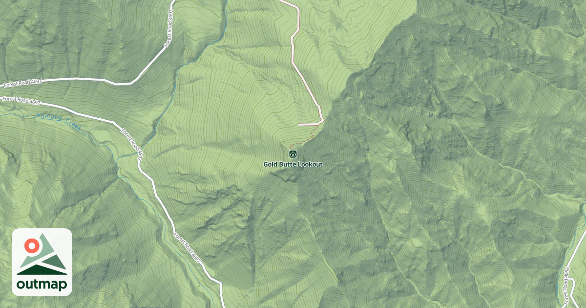 Map of Gold Butte Lookout