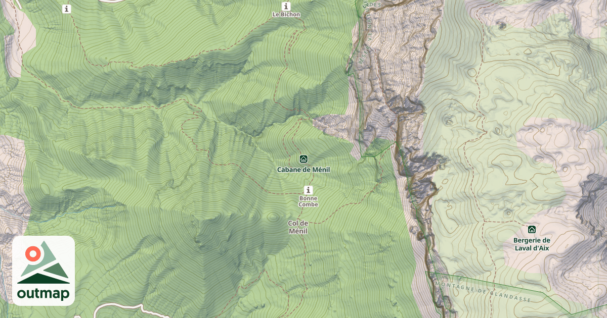 Map of Cabane de Ménil