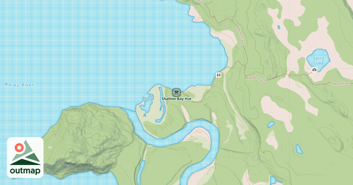 Map of Shallow Bay Hut