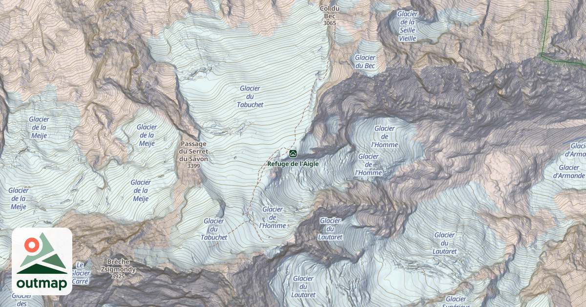Map of Refuge de l'Aigle