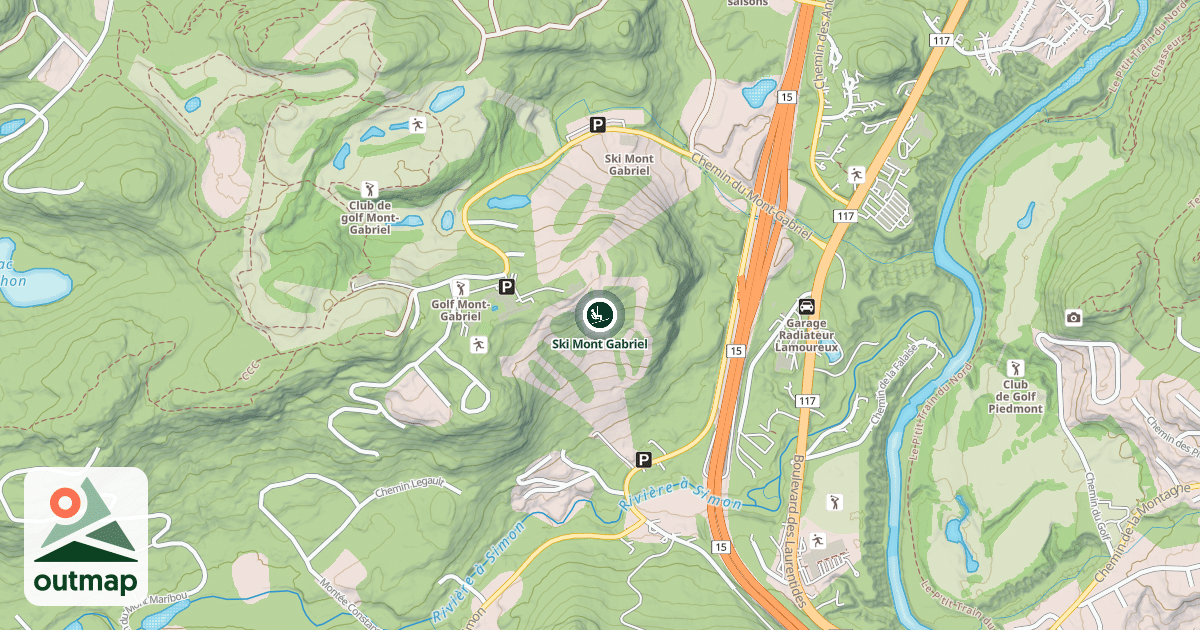 Map of Ski Mont Gabriel