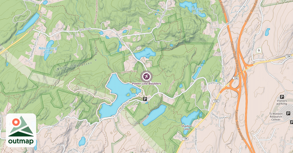 Map of Power Line Boulders