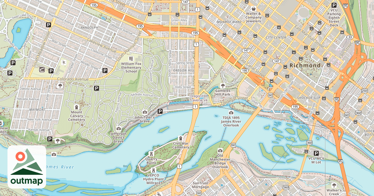 Map of Oregon Hill Traverse