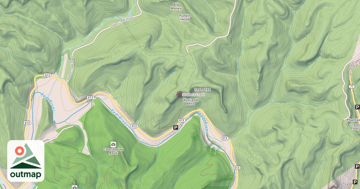 Map of Souder's Crack