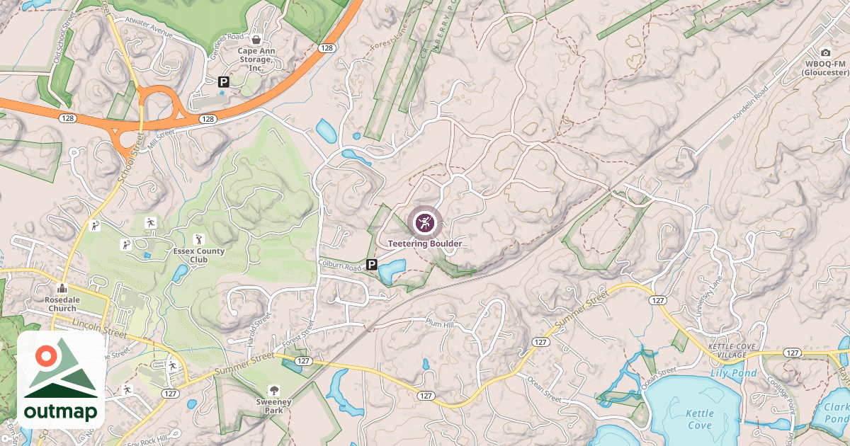 Map of Teetering Boulder