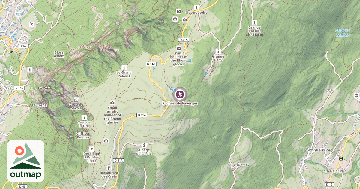 Map of Rochers de Faverges
