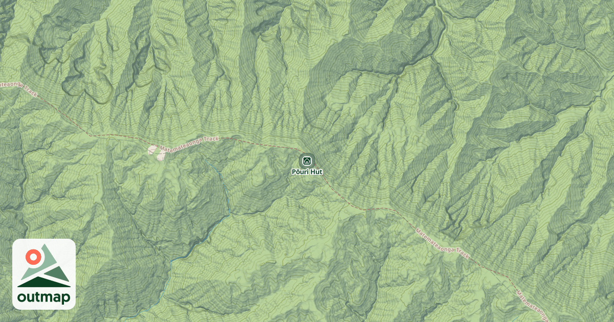 Map of Pōuri Hut