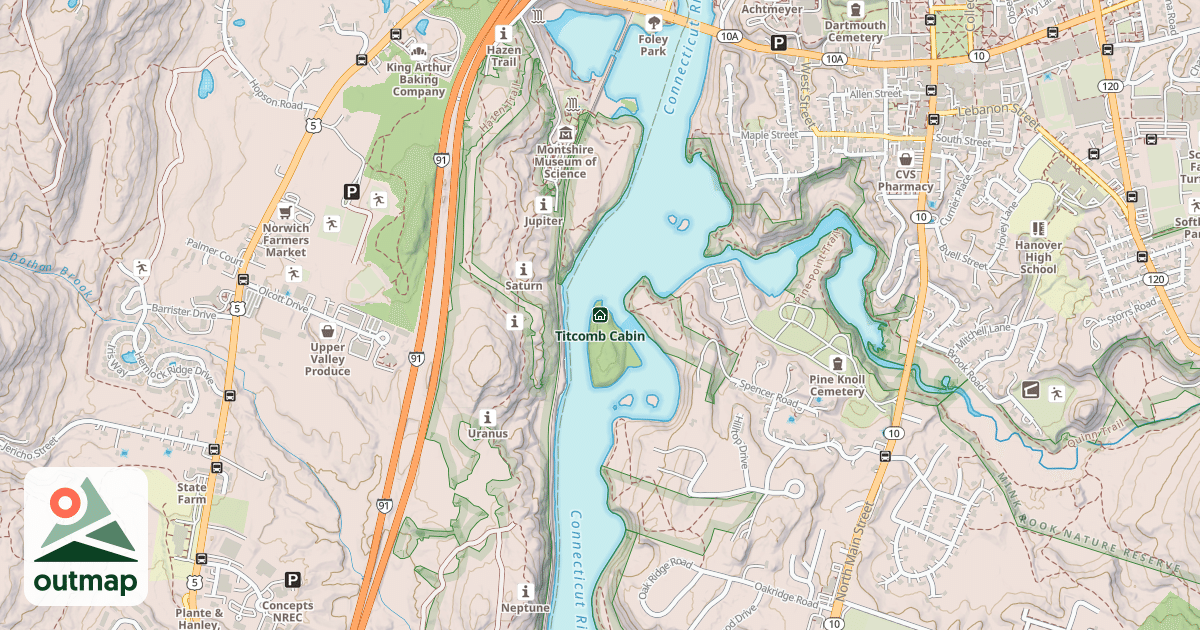 Map of Titcomb Cabin