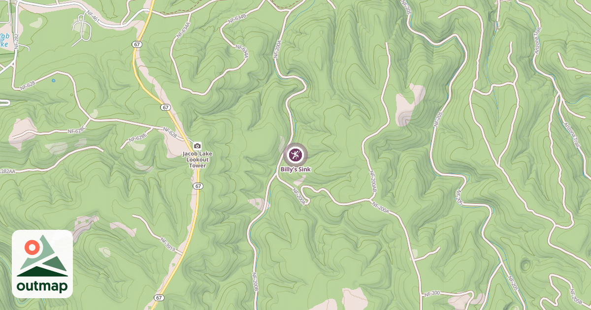 Map of Billy's Sink