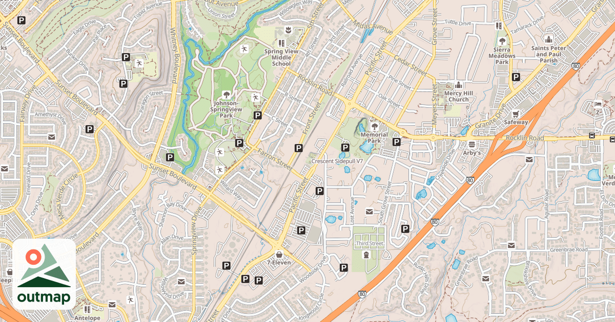 Map of Crescent Sidepull
