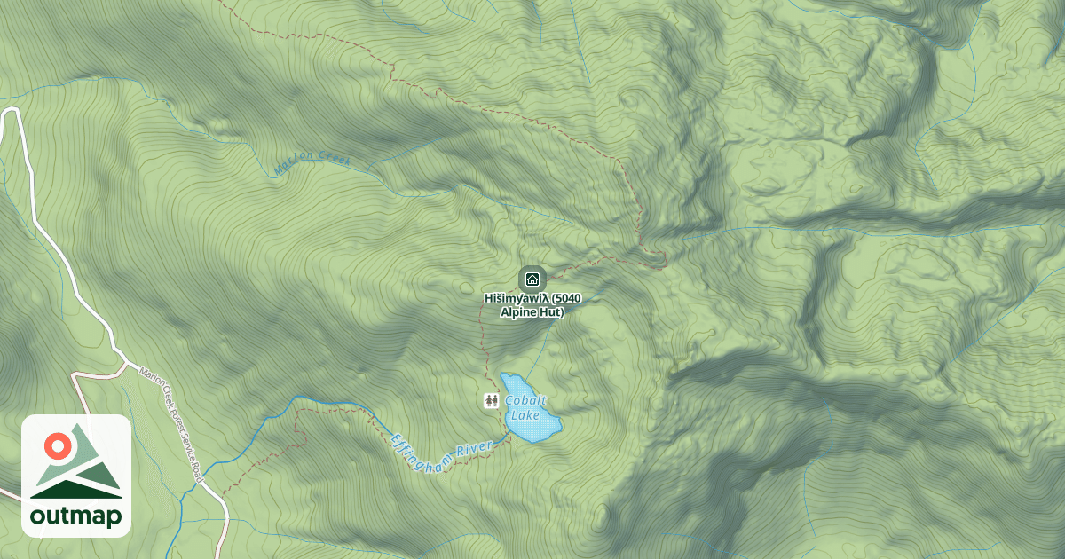Map of Hišimy̓awiƛ (5040 Alpine Hut)