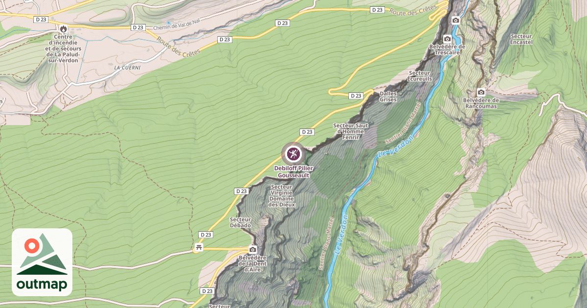 Map of Debiloff Pilier Gousseault