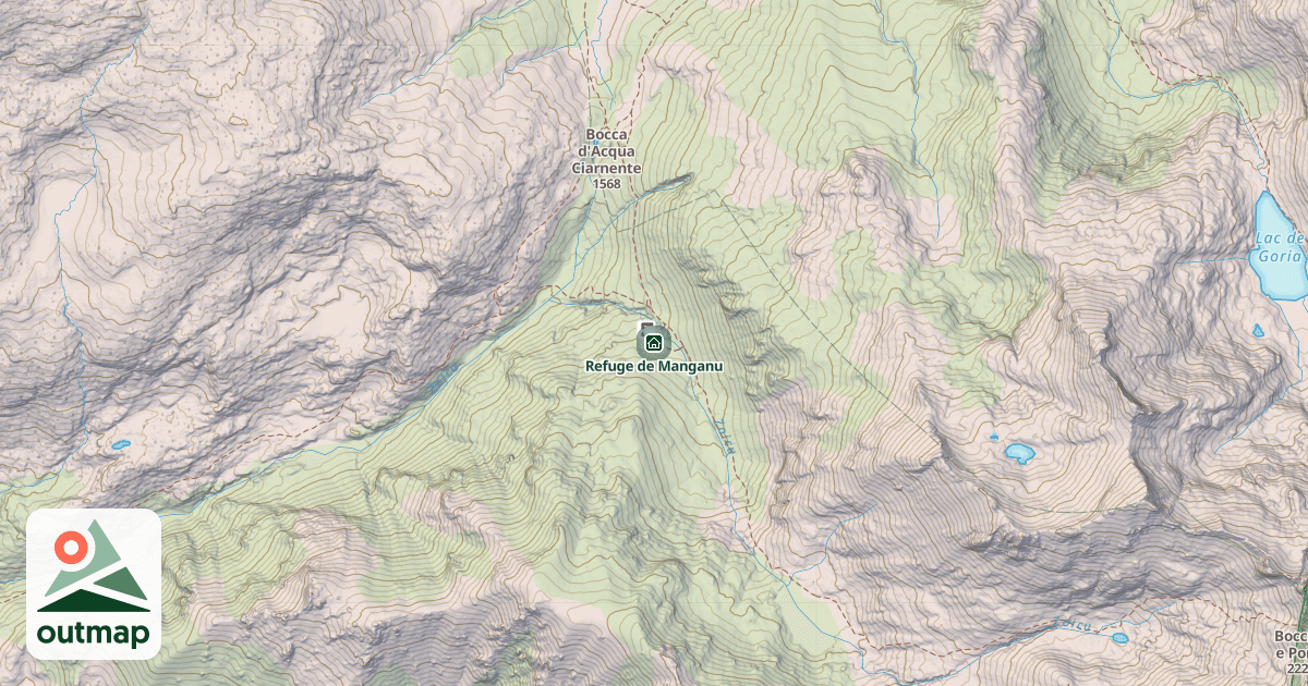 Map of Refuge de Manganu