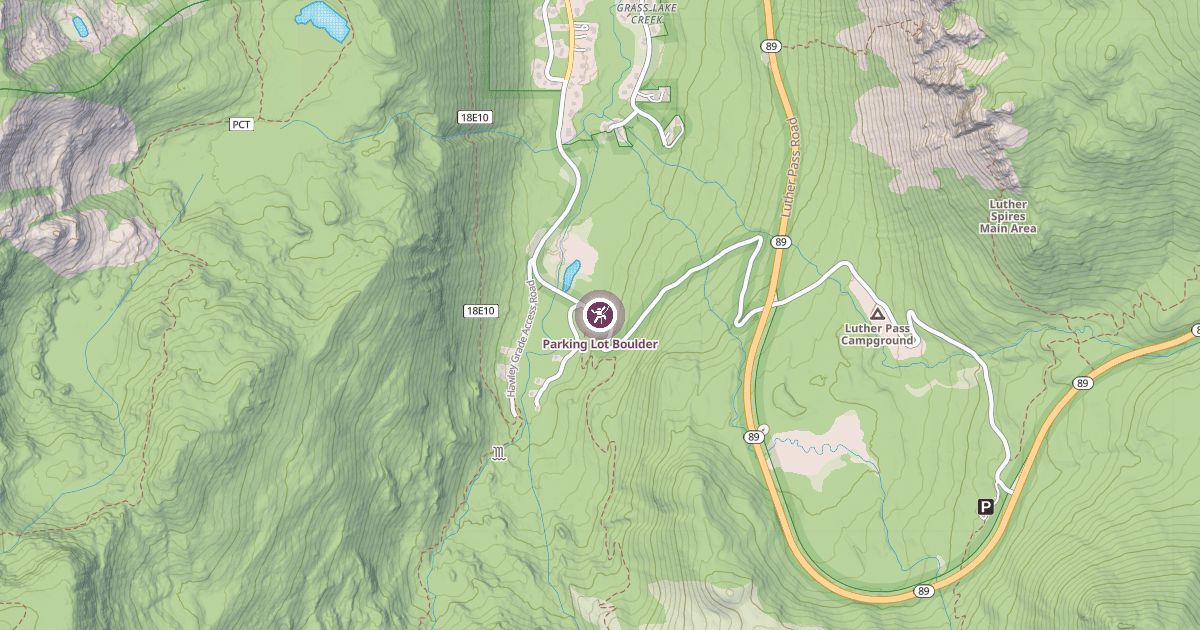 Map preview of Parking Lot Boulder