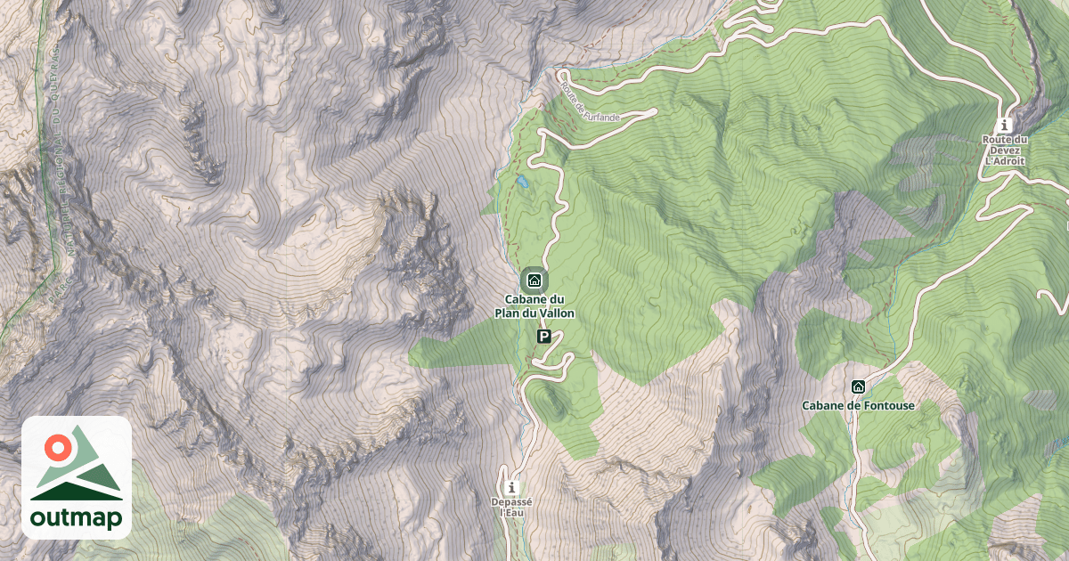 Map of Cabane du Plan du Vallon