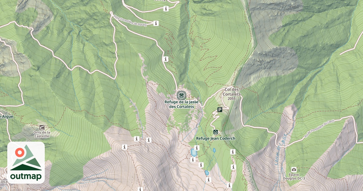 Map of Refuge de la Jasse des Cortalets
