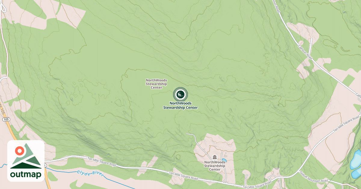 Map of NorthWoods Stewardship Center