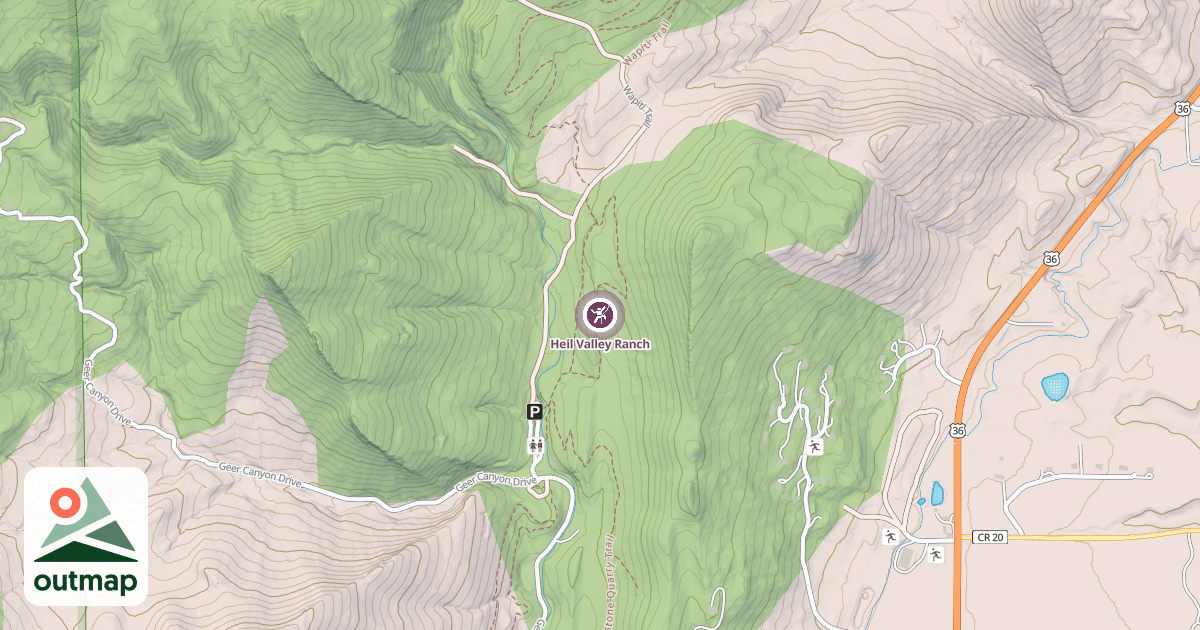 Map of Heil Valley Ranch