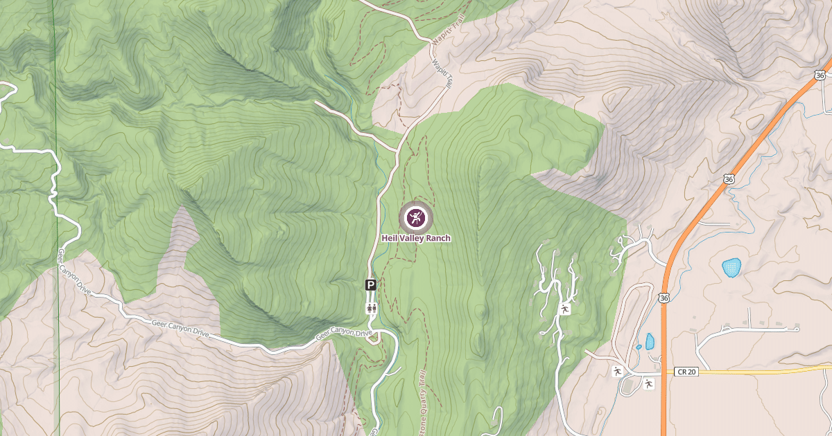 Map preview of Heil Valley Ranch