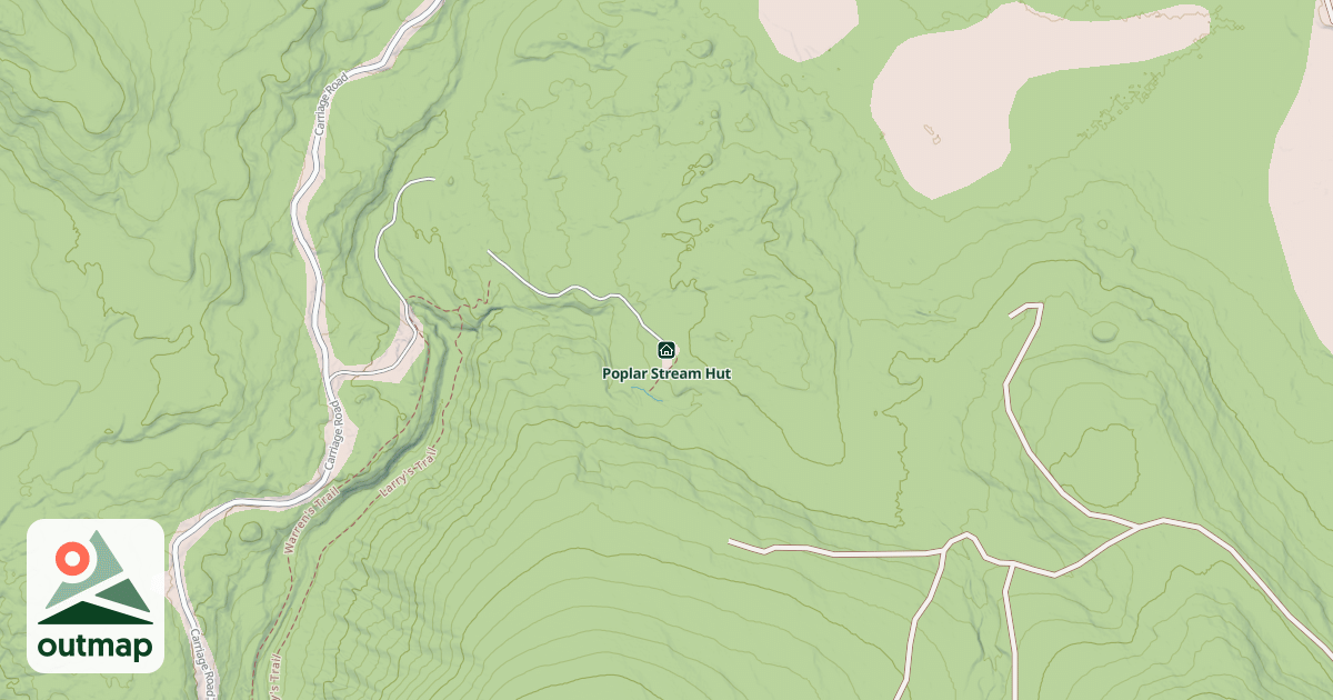 Map of Poplar Stream Hut