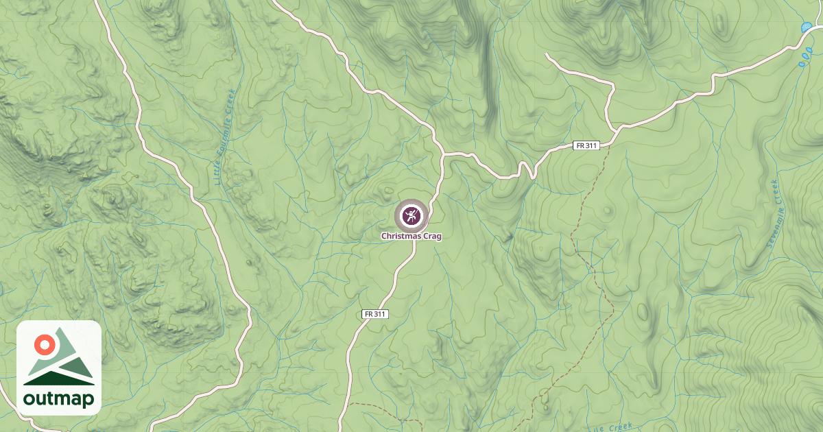 Map of Christmas Crag