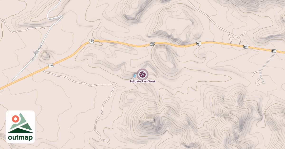 Map of Tollgate Pass West